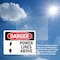 Signmission Power Lines Above Danger Sign, Vinyl Decal, 10in W x 7in L, 2PK OS-2PACK-DS-D-710-L-1536 - alternate 3